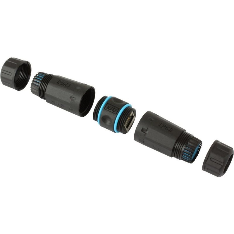 Techly IWP-MD C6-IP68T changeur de genre de câble RJ-45 Noir