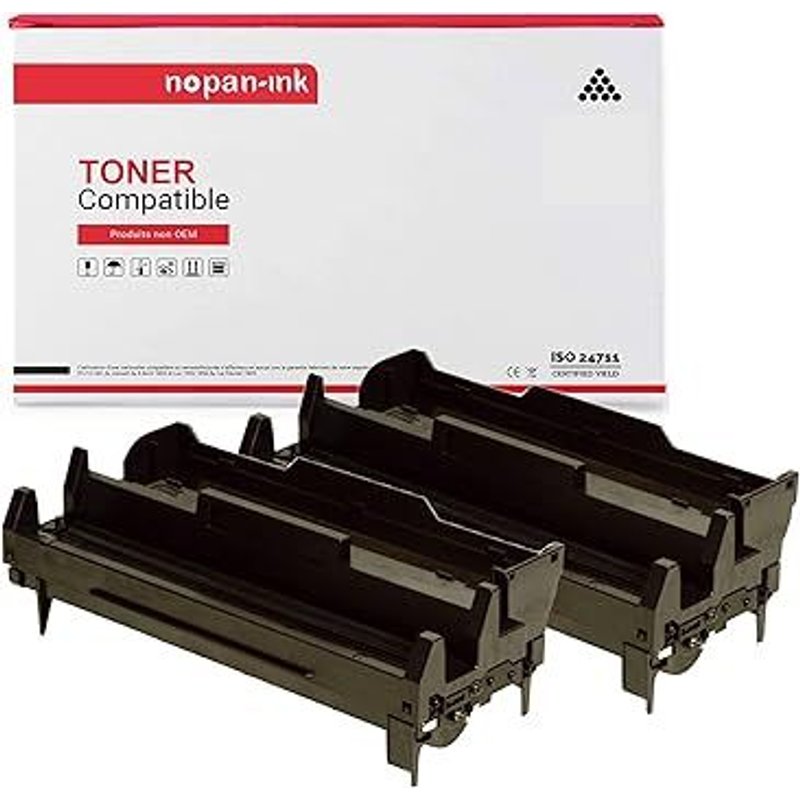 2 Toner pour OKI 43501902 Black 25000 Pages avec B 4400, B 4400N, B 4600, B 4600N, Executive ES4140, Executive ES4160, Executive ES4180.