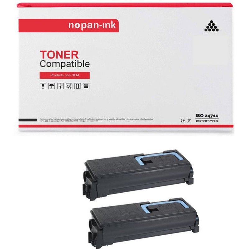 2 Toner pour KYOCERA 1T02NR0NL0 Black 7000 Pages avec Ecosys M6030cdn, Ecosys M6530cdn, Ecosys P6130cdn.