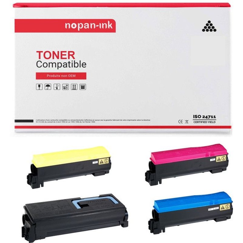 4 Toner pour KYOCERA 1T02HG0EU0 / 1T02HGCEU0 / 1T02HGBEU0 / 1T02HGAEU0 Multi-couleurs 16000-12000 Pages avec FS C5400DN.