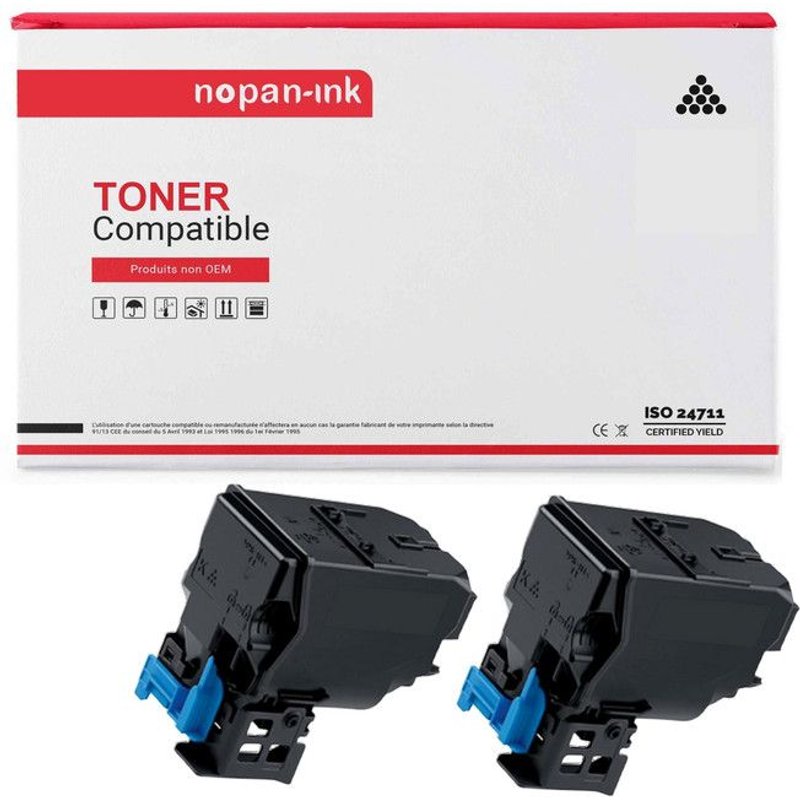 2 Toner pour Konica Minolta TNP49k Black 13000 Pages avec Bizhub C3351, Bizhub C3851, Bizhub C3851FS.