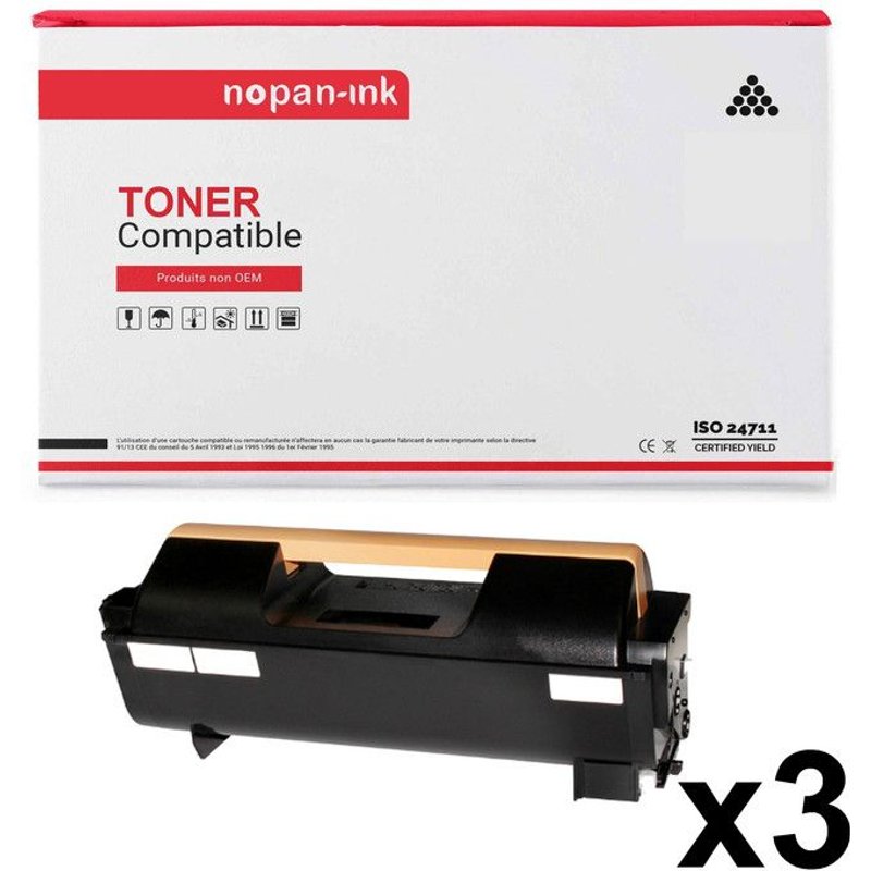 3 Toner pour XEROX 4600/4620/4622 Black 30000 Pages avec Phaser 4600, Phaser 4600Vdn, Phaser 4600Vdt, Phaser 4600Vn, Phaser 4620, Phaser 4620Vdn, Phaser 4620Vdt, Phaser 4622