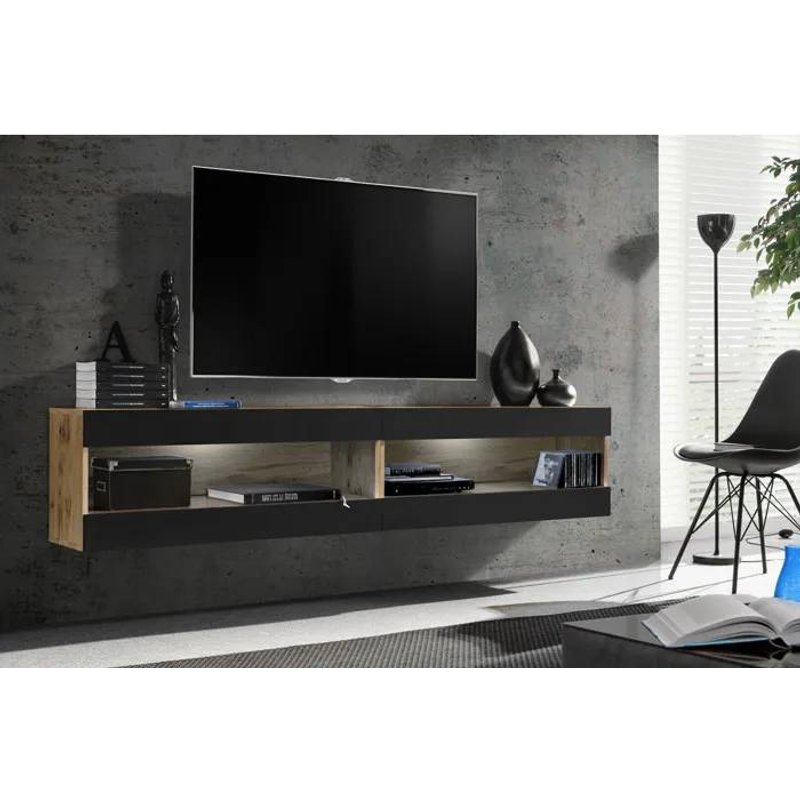 Ensemble Komodee Tivoli Set4 Espace Ouvert Wotan Noir 35 X 200 X 41 Cm