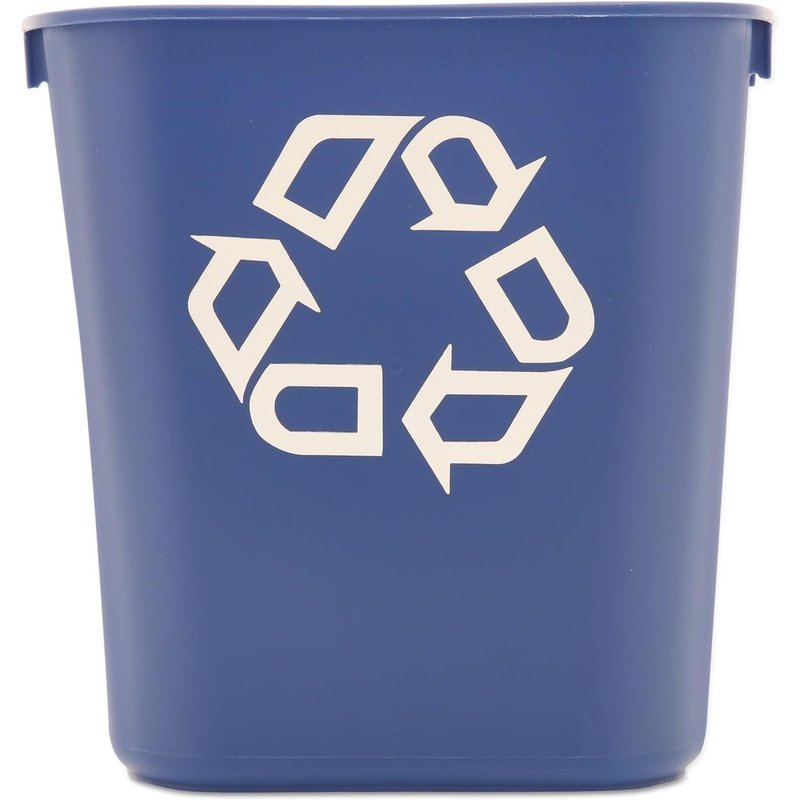 Poubelle De Recyclage 12 L Récipient Plastique, Design Compact Pour Bureau, Chambre, Salle De Bain, S`Adapte Sous Bureau Ou Évier Bleu Fg295573Blue