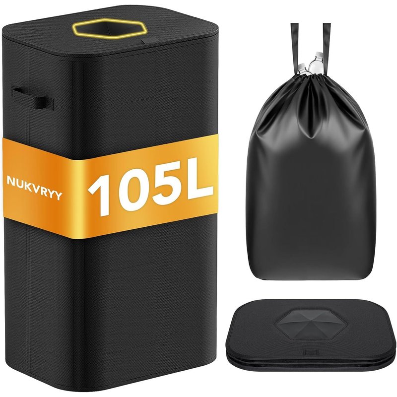 105L Collecteur De Bouteilles Avec Couvercle, Poubelle Tri Selectif Pour Plastique Bouteilles Verre, Récipient De Collecte De Bouteilles Consignées Poubelle De Recyclage Avec Sacs De Transport