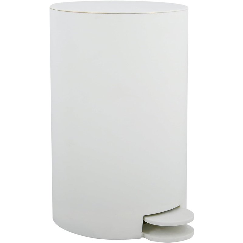 , Poubelle À Cosmétiques Modèle Osaki, 3 Litres, Couvercle, Poubelle À Pédale Pour Toilettes Salles De Bain, Compact, Petit Espace, Avec Récipient Intérieur Amovible, Blanc