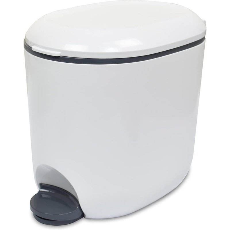 Poubelle De Bureau À Pédale De Luxe Avec Intérieur Gris Clair Et Anthracite 3,5 L