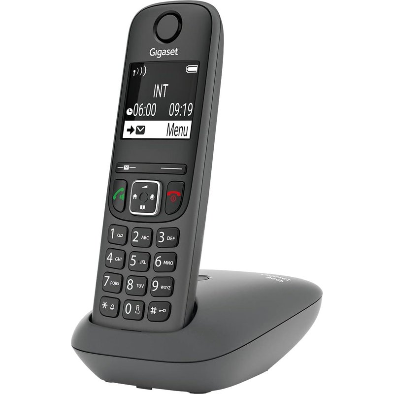 A695 - Téléphone Dect Sans Fil - Grand Écran À Fort Contraste - Excellente Qualité Audio - Profils Sonores Réglables - Fonction Mains Libres - Protection Contre Les Appels Indésirables, Gris