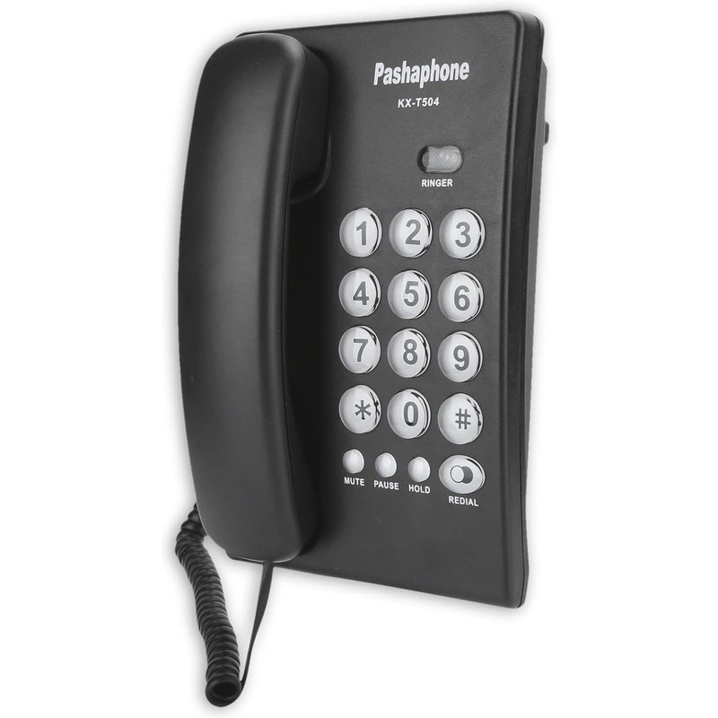 Téléphone Fixe, Téléphone Fixe De Bureau Avec Fil Pour Les Bureaux À Domicile Et Les Hôtels, Fonction Flash Et Muet, Recomposition Du Numéro, Couleur Noire