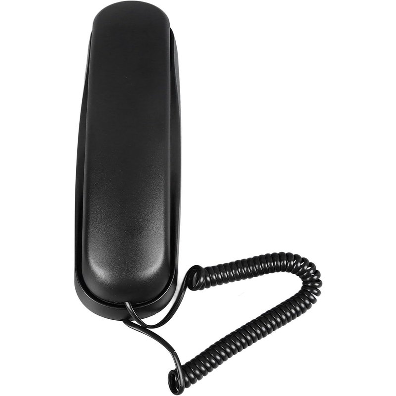 Téléphone Mural Filaire, Son Clair, Multifonctionnel, Facile À Utiliser, Gain De Place (Black)