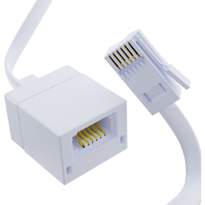 Câble D'Extension Téléphonique Bt 2 M - Mâle Vers Femelle - Câble D'Extension De Téléphone Compatible Avec Téléphone Fixe Bt Britannique - Câble D'Extension De Ligne Téléphonique Pour La Maison