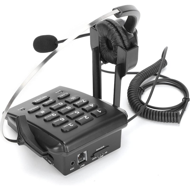Téléphone D'Opérateur, Pavé Numérique De Centre D'Appels, Téléphone Filaire, Microphone Rotatif Avec Microphone Omnidirectionnel Pour Bureau De Centre D'Appels À Domicile