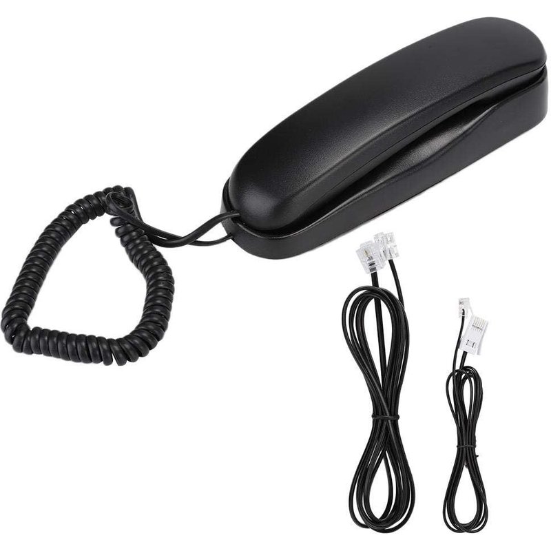 Hanging Telephone Wandt Telephone, Kxt-433 Anglais Commerce Extérieur Téléphone À Domicile/Bureau/École Avec Fil, Noir (Ligne Téléphonique Britannique Avec Couleur Aléatoire)