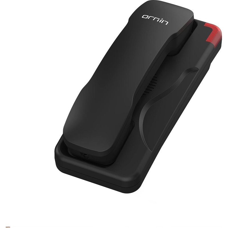 T108 Trimline Téléphone Filaire Avec Clé Sos, Montage Mural, Hôtel Et Maison (Noir)