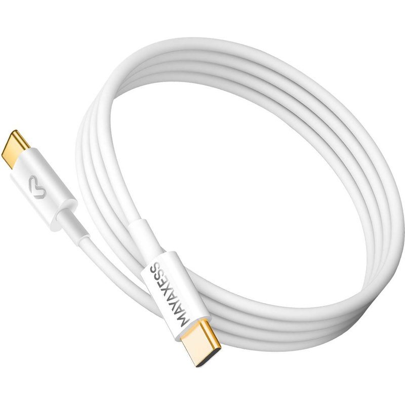 Câble de charge 1m USB-C pour Samsung Galaxy S25 Plus Mayaxess Blanc