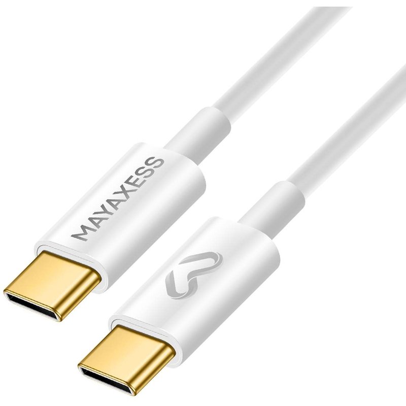 Câble de charge USB-C 1m pour Google Pixel 10 Pro Fold Mayaxess Blanc