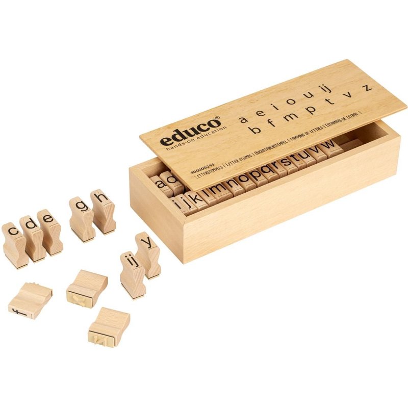 Apprendre Les Langues - Tampons De Lettres - Jeu Montessori