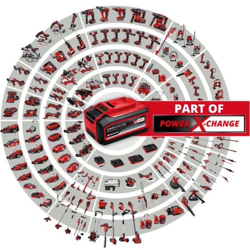 Pack scie plongeante Pro + 2 rails de guidage, coffret et starter kit 36V - Power X-Change EINHELL