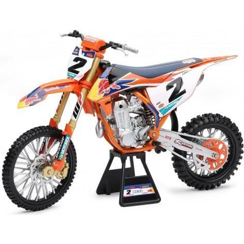 Moto miniature New Ray KTM 450 SX-F Red Bull Cooper WEBB Ãchelle 1/12