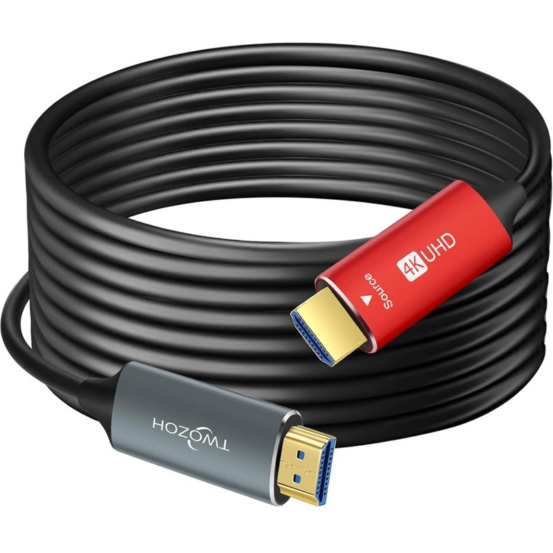 Câble Fibre Optique HDMI 20M, Câble HDMI Fibre Optical 4K Supporte 3D/4K@60Hz /18Gbps