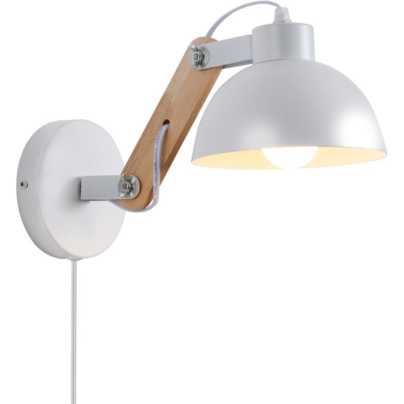 Subzonal-Lampe Murale Moderne Avec Cordon, Led E27 Blanc Lampe Haut Et Bas Réglage Intérieur Chambre À Coucher Chevet Installation De Lecture Luminaire Salon Métal Décoration Industrielle