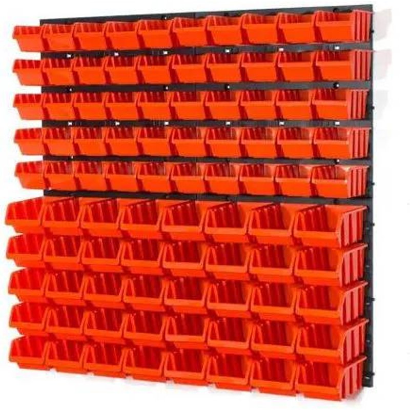 Table d'atelier pour outils 80 x 80 cm + 90 bacs