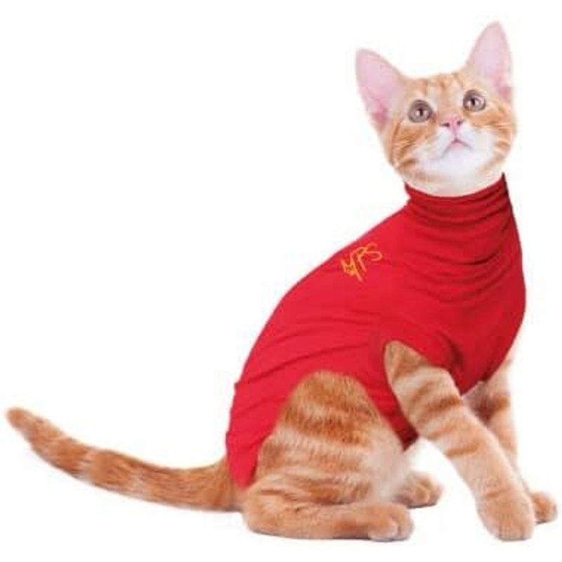 Subzonal-Medical Pet Shirt Pour Chats, Rouge, Xxs