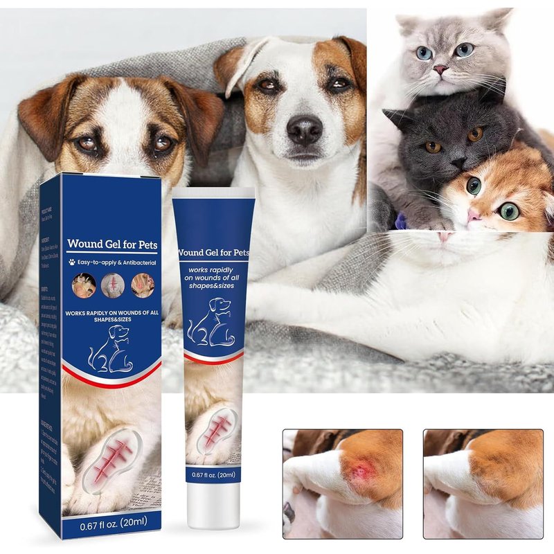 Subzonal-Gel De Cicatrisation Pour Animaux De Compagnie,Gel Apaisant Pour Les Plaies Pour Chats Et Chiens,Gel De Nettoyage Pour Animaux De Compagnie,20ml,Comprend Des Lingettes Détachantes