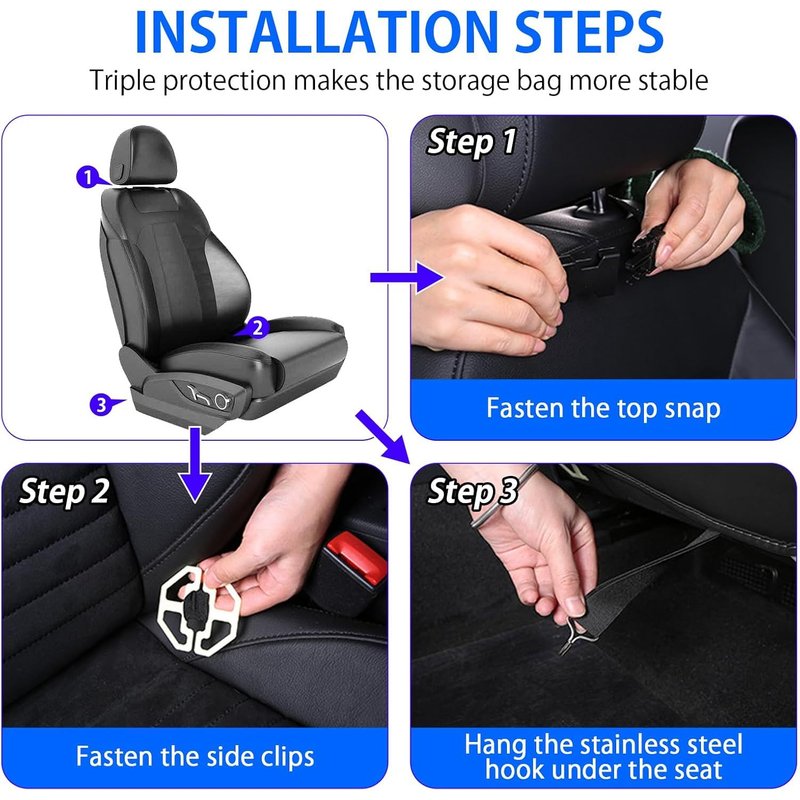 Subzonal-Organisateur Voiture Enfant, Organisateur Voiture, Protege Siege Voiture Enfant Avec Table Pliante, Pochette Pour Tablette Et Poches Multiples, Matière Imperméable Pu, Noir