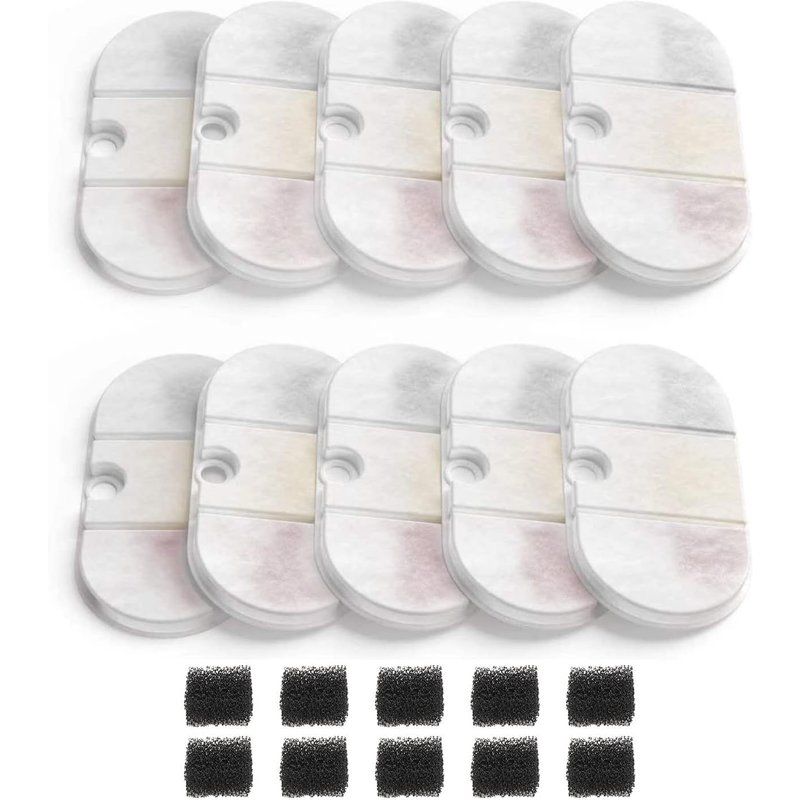 Subzonal-Lot De 10 Filtres De Rechange, Compatibles Avec Le Distributeur D'eau Petlibro 2,1 L Pour Fontaine À Eau Pour Chat Et Chien