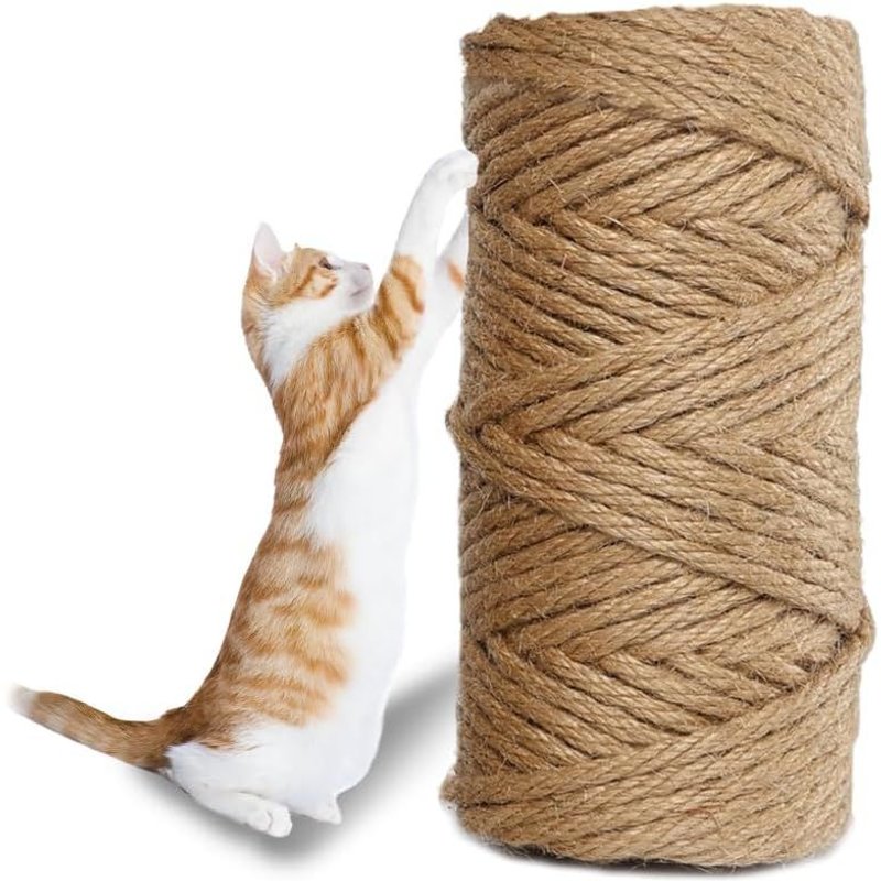 Subzonal-Corde Sisal Arbre À Chat 6 Mm X 50 M,Corde Griffoir Chat,Corde En Chanvre Naturel,Corde Décoration,Corde Arbre À Chat Rechange,Corde Bricolage,Corde Jardin,Ficelle Arbre À Chat Pour Pilier
