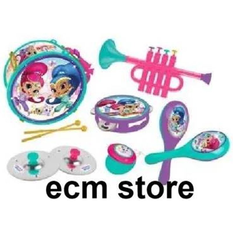 Shimmer and Shine Coffret musical tambour, des cymbales, une trompette, un tambourin, des maracas et des castagnettes