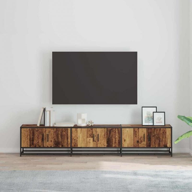 Vidaxl Meuble Tv Bois Ancien 210 X 35 X 41 Cm Bois D'ingénierie