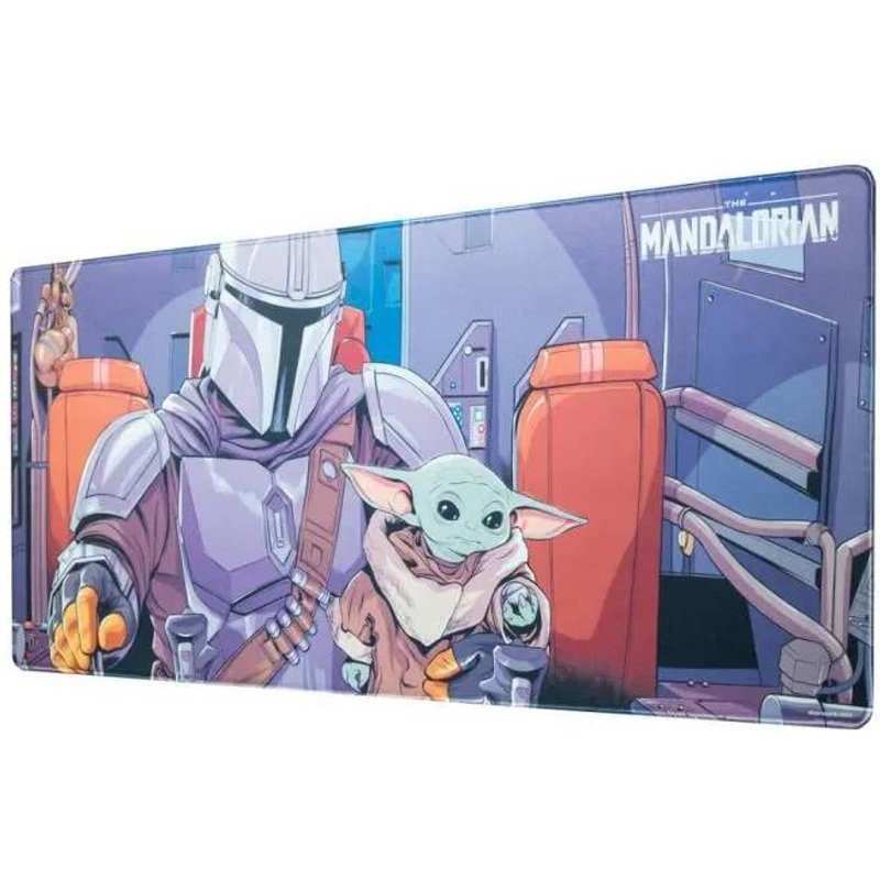 Tapis de souris - STAR WARS - The Mandalorian - 80x35 cm - Surface lisse - Base antidérapante