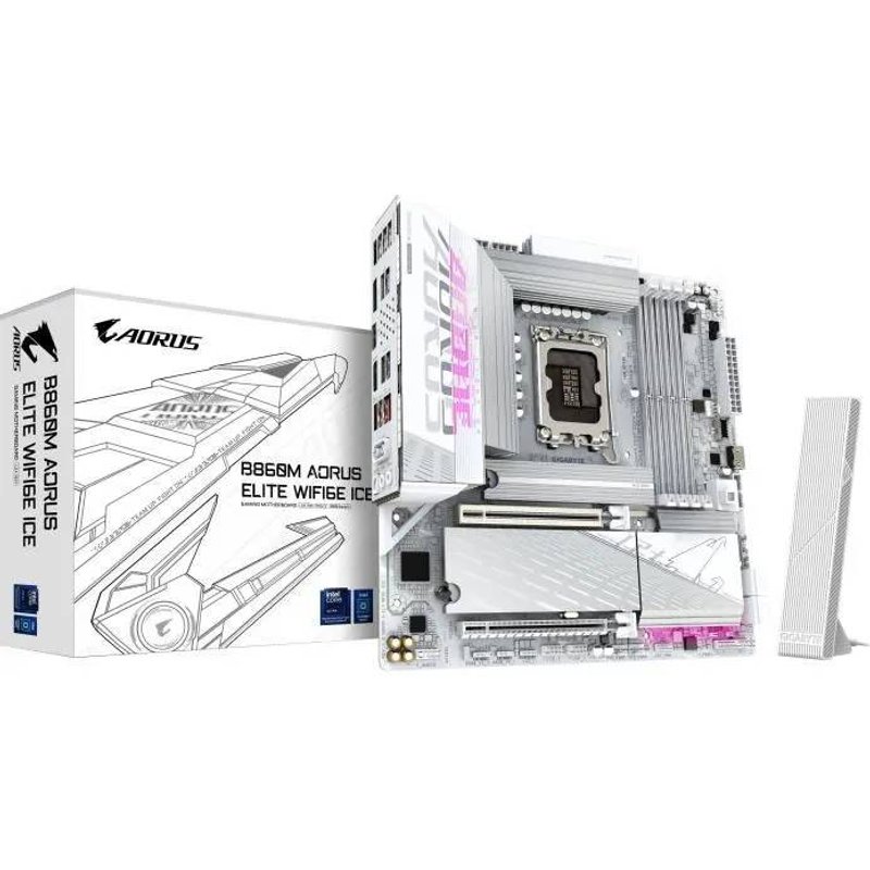 Carte mère - GIGABYTE - B860M AORUS ELITE WF6E ICE