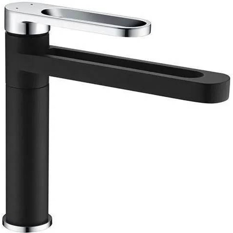 Mitigeur lavabo - EDOUARD ROUSSEAU - ONEGAI - Noir / Chromé