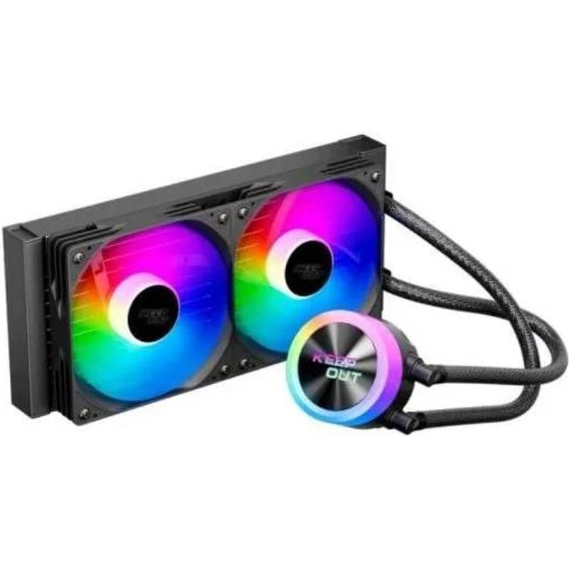 Refrigerador lĂquido Keep Out XWC-240 ARGB 2x12cm Aluminio compatibles Intel/AMD