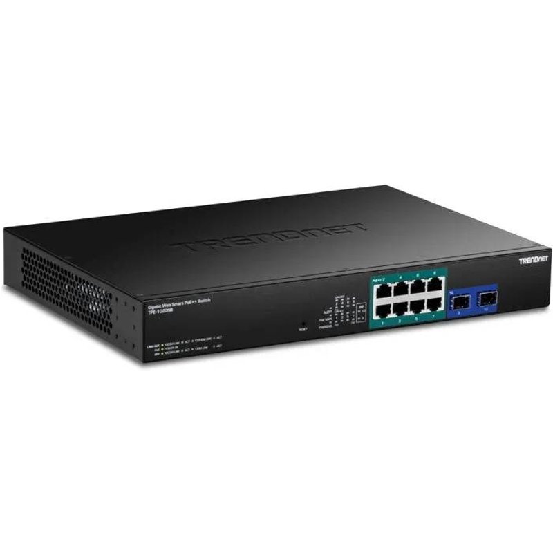 Commutateur Gigabit Web Smart PoE++ - TRENDnet - TPE-1020SB - 10 ports - 95 W PoE++ - Noir