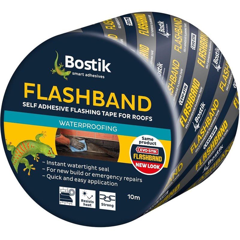 Flashband Ruban adhésif clignotant pour toits,fournit un joint étanche instantané,couleur : gris,100 mm x 10 m