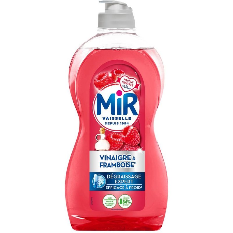 MIR VAISSELLE Liquide vaisselle Vinaigre & Framboise 450ml