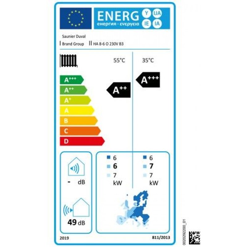 Pompe Ă chaleur air/eau monobloc GeniaAir Max - 8kw - 230V SAUNIER DUVAL