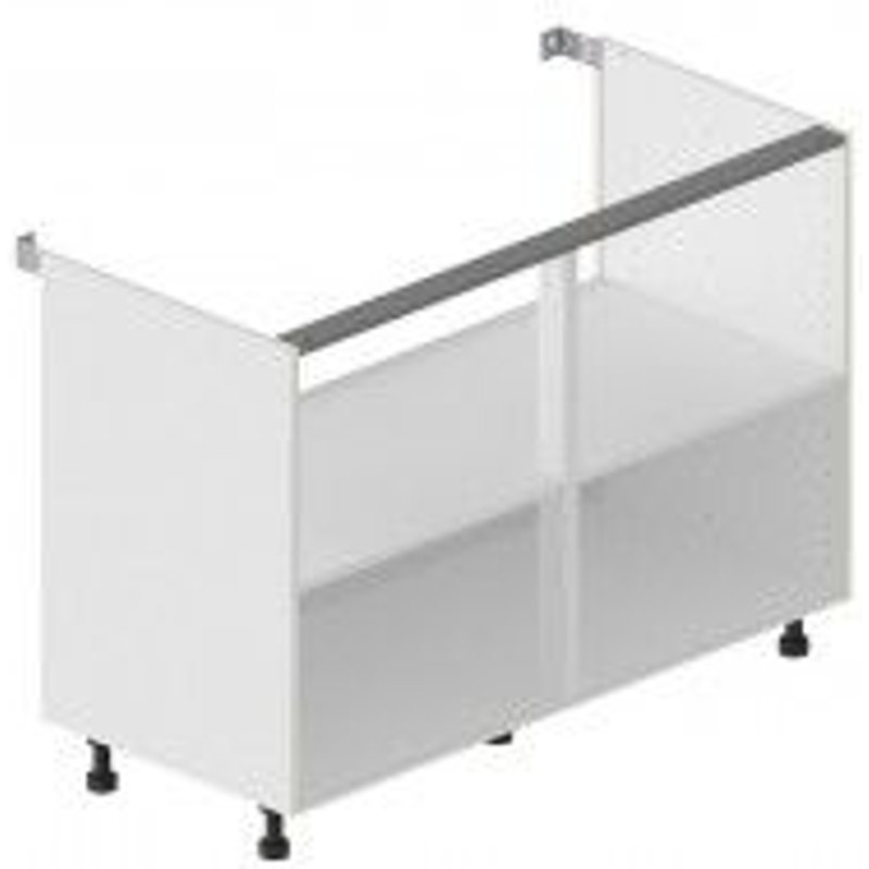 Caisson Bas Hauteur 770 Mm Profondeur 540 Mm Avec 1 Tablette - Blanc - L 1200 Mm Bricozor