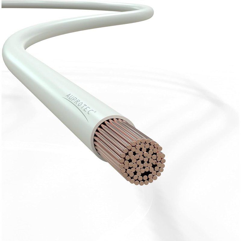 Câble unipolaire 1,5 mm² FLRY-B Fil Électrique en anneau: 10m,blanc