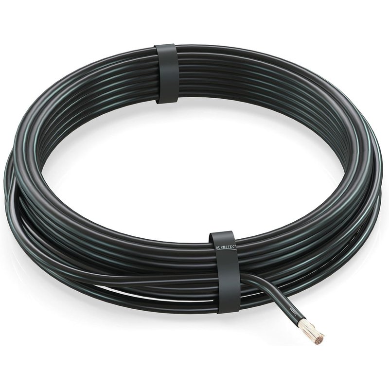 Câble unipolaire 4,0 mm² FLRY-B Fil Électrique en anneau: 10m,noir