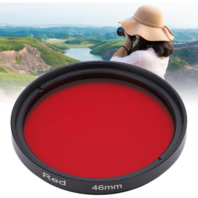 Lens Filter, Red Filter Camera Filter Red Lens Filter Full Red Camera Lens Filter Full Red Filter Camera Filters And Effects (46mm)