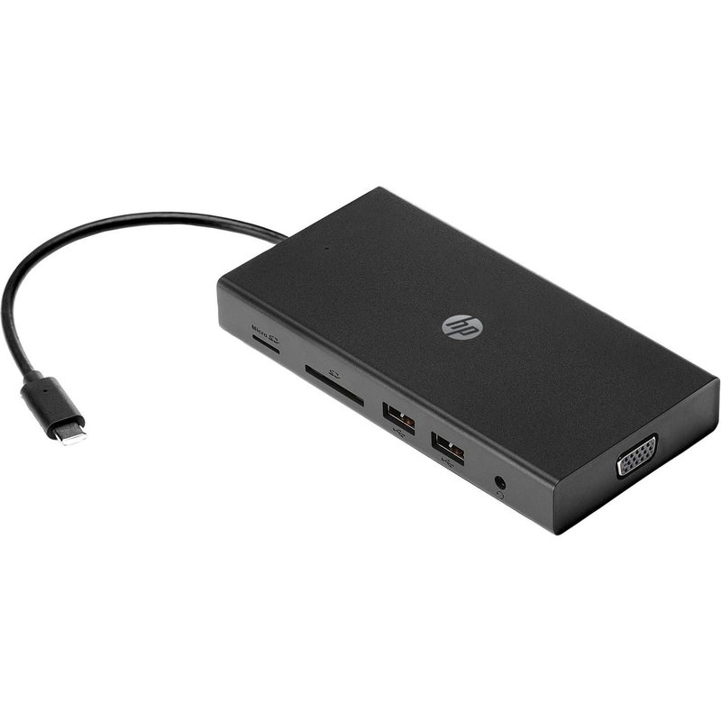 HP Travel Hub - Réplicateur de port - USB-C - VGA, HDMI - pour OMEN Transcend by HP Laptop 16; Victus by HP Laptop 16; Laptop 15; Pavilion Plus Laptop 14