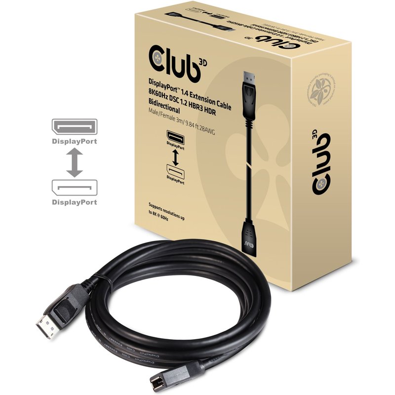 CLUB3D cac-1023 3 m DisplayPort Noir