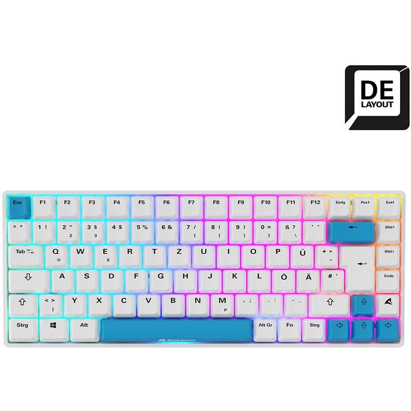 Sharkoon SKILLER SGK50 S3 PBT clavier Gaming USB QWERTZ Allemand Blanc