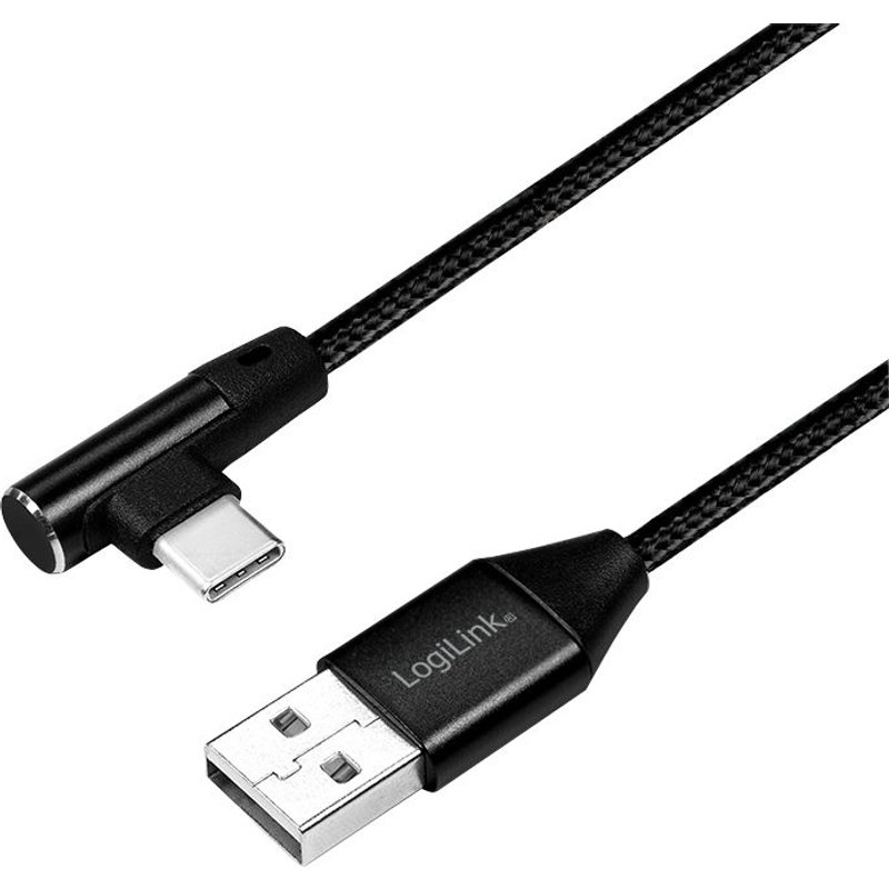 LogiLink CU0138 câble USB USB 2.0 1 m USB A USB C Noir