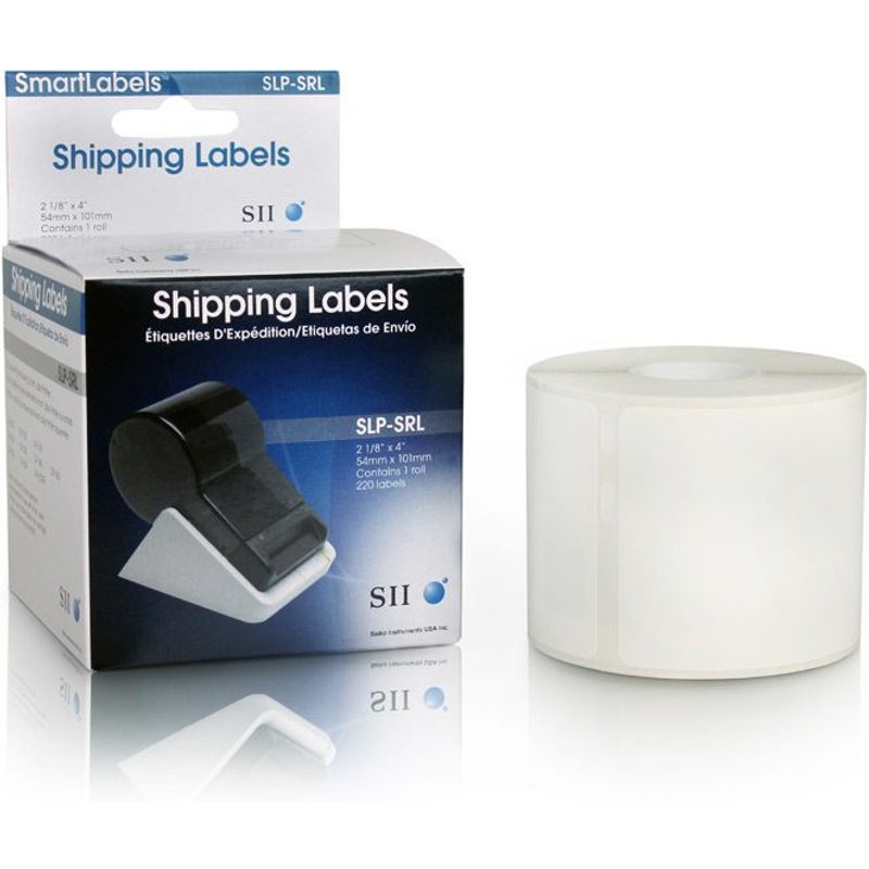 Seiko Instruments SLP-SRL - Blanc - 54 x 101 mm 220 étiquette(s) (1 rouleau(x) x 220 étiquettes d'expédition - pour Smart Label Printer 440, 440 Office Administration Pack, 450, 620, 650, 650SE